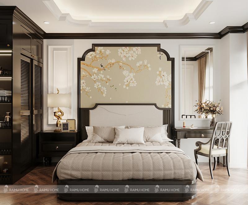 thiết kế phòng ngủ theo phong cách Indochine